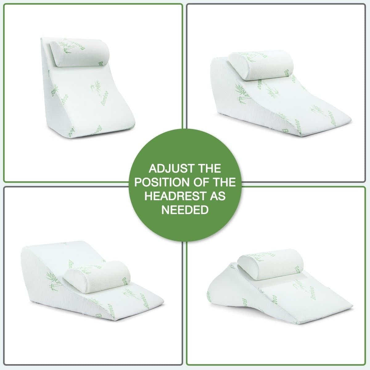 DS BD Luxdream 3 Pcs Foam Bed Wedge Pillow Leg Elevation Breathable Cover