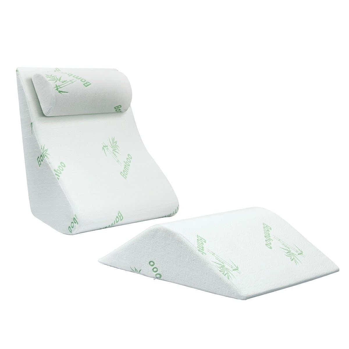 DS BD Luxdream 3 Pcs Foam Bed Wedge Pillow Leg Elevation Breathable Cover