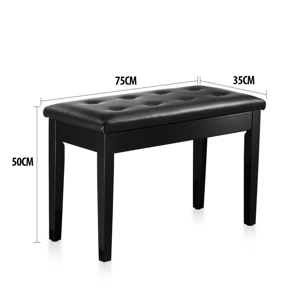 DS BD Melodic Wood Duet Piano Bench Keyboard Stool Seat with Storage