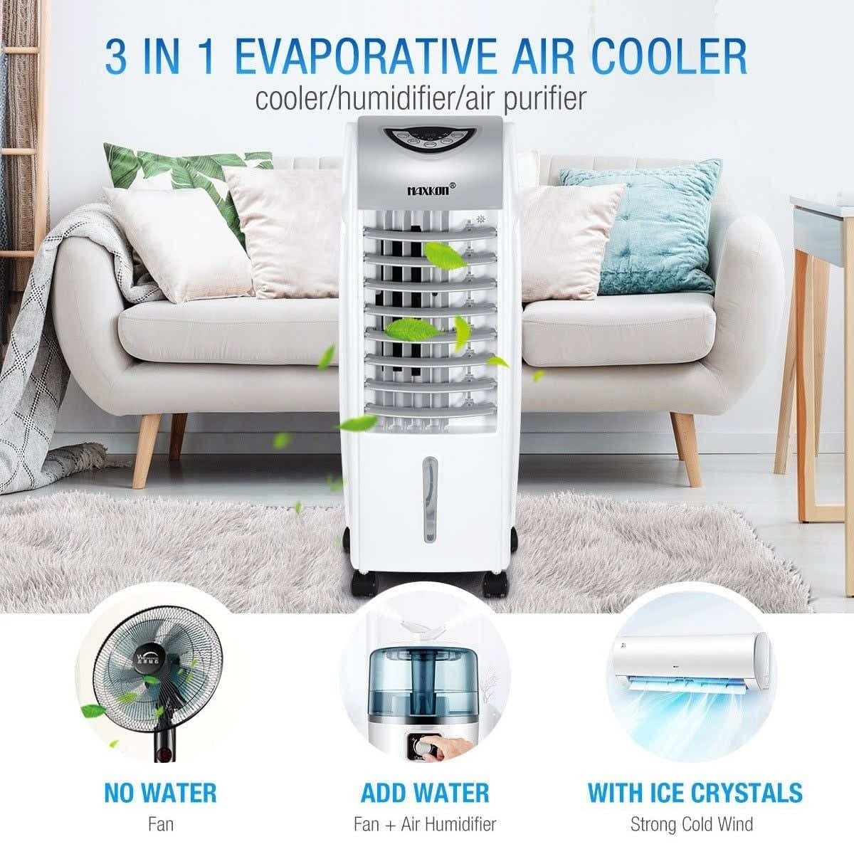 DS BD Maxkon Multi-functional 6L Evaporative Air Cooler Remote Fan Humidifier