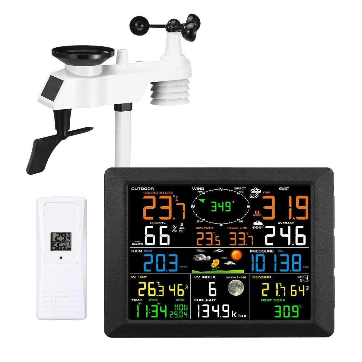 DS BD Maxkon WIFI Weather Station Solar UV Light Temperature Humidity Wind Speed