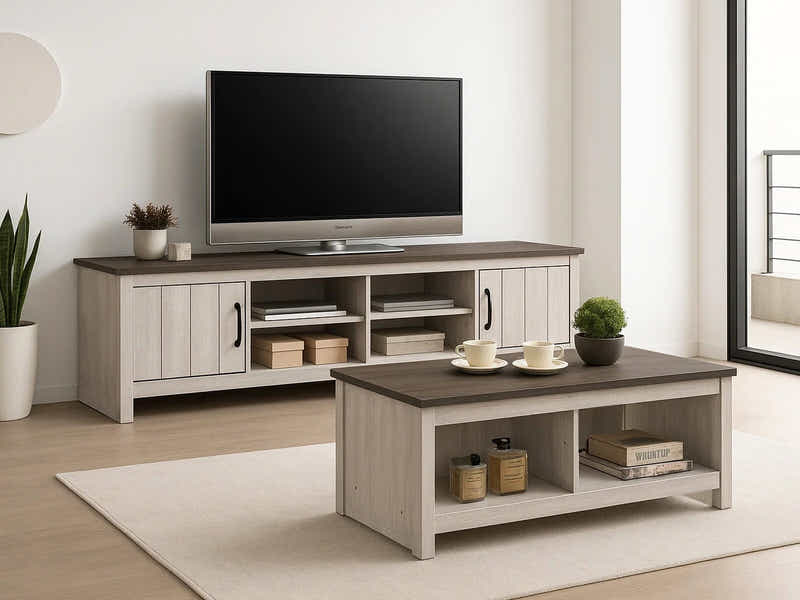 Lennart Furniture Combo - Coffee Table & TV Stand 175cm