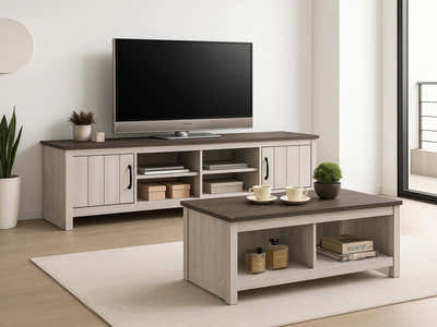 Lennart Furniture Combo - Coffee Table & TV Stand 175cm