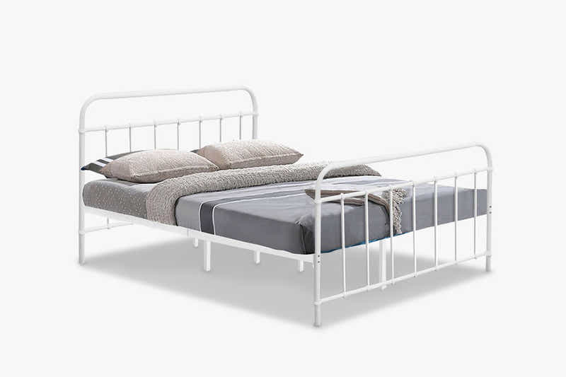 Darcy Metal Bed Frame White & Xclusive Pocket Spring Mattress X20 Queen (Combo)