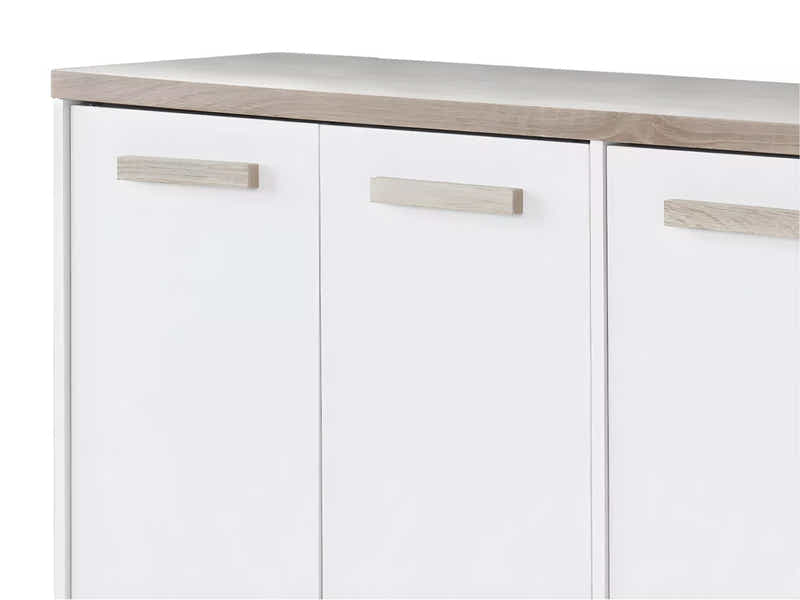 Orewa 3-Door Shoe Cabinet with Open Shelf