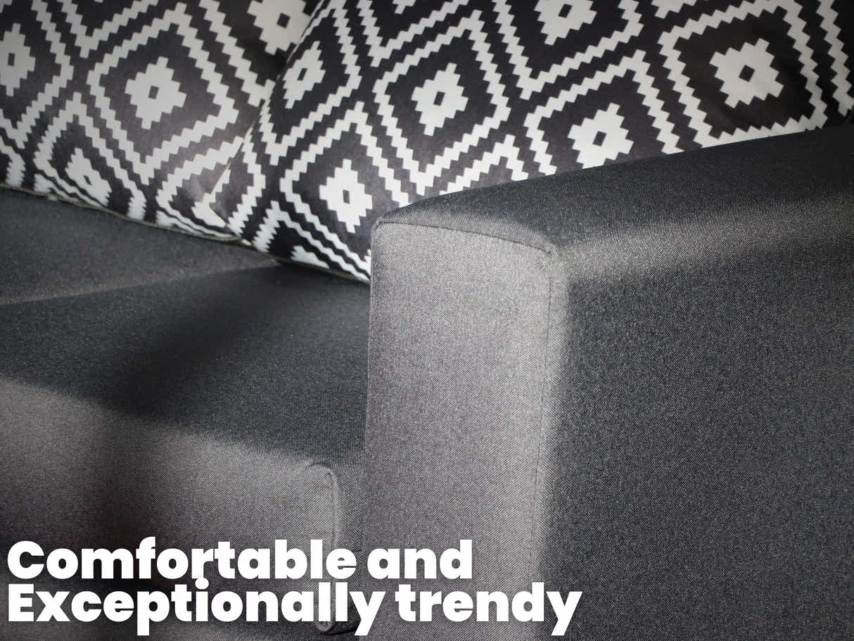 DS NZ Made Ezra Corner Sofa with Aztec Cushions