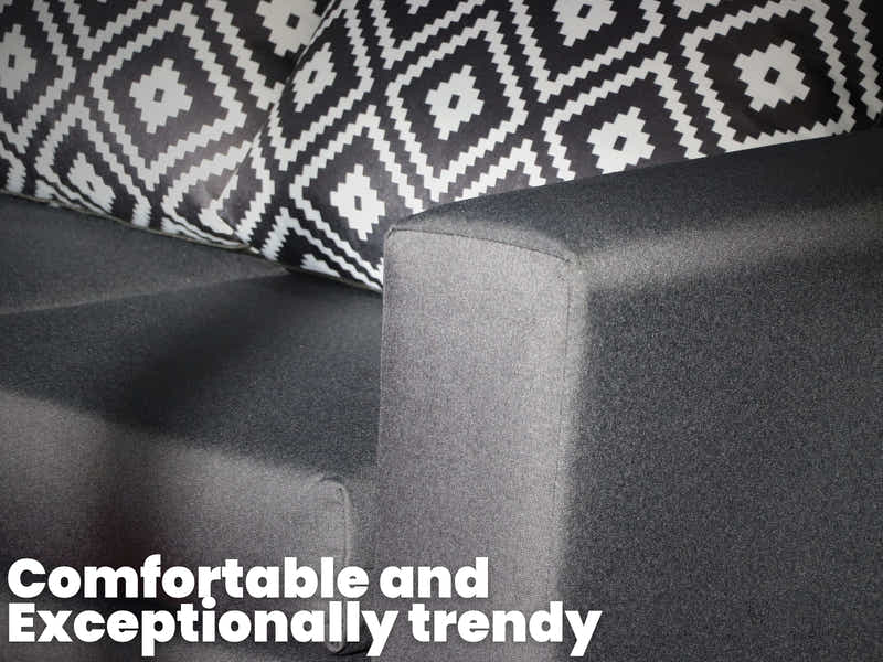 DS NZ Made Ezra Corner Sofa with Aztec Cushions