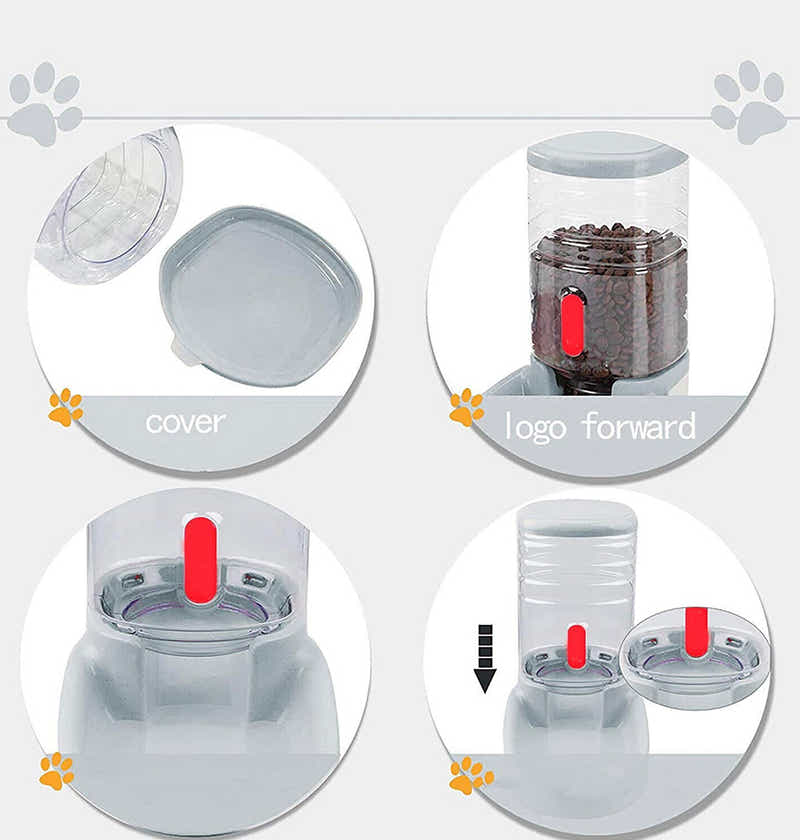 DS BS 3.8L Pet Automatic Feeding Bowls Pet Food Feeder