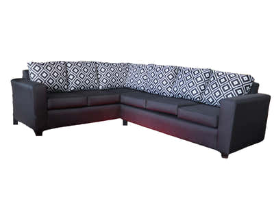 DS NZ Made Ezra Corner Sofa with Aztec Cushions