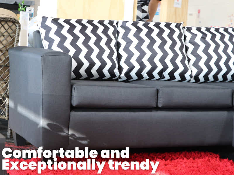 DS NZ Made Ezra Corner Sofa with Zig Zag Cushions