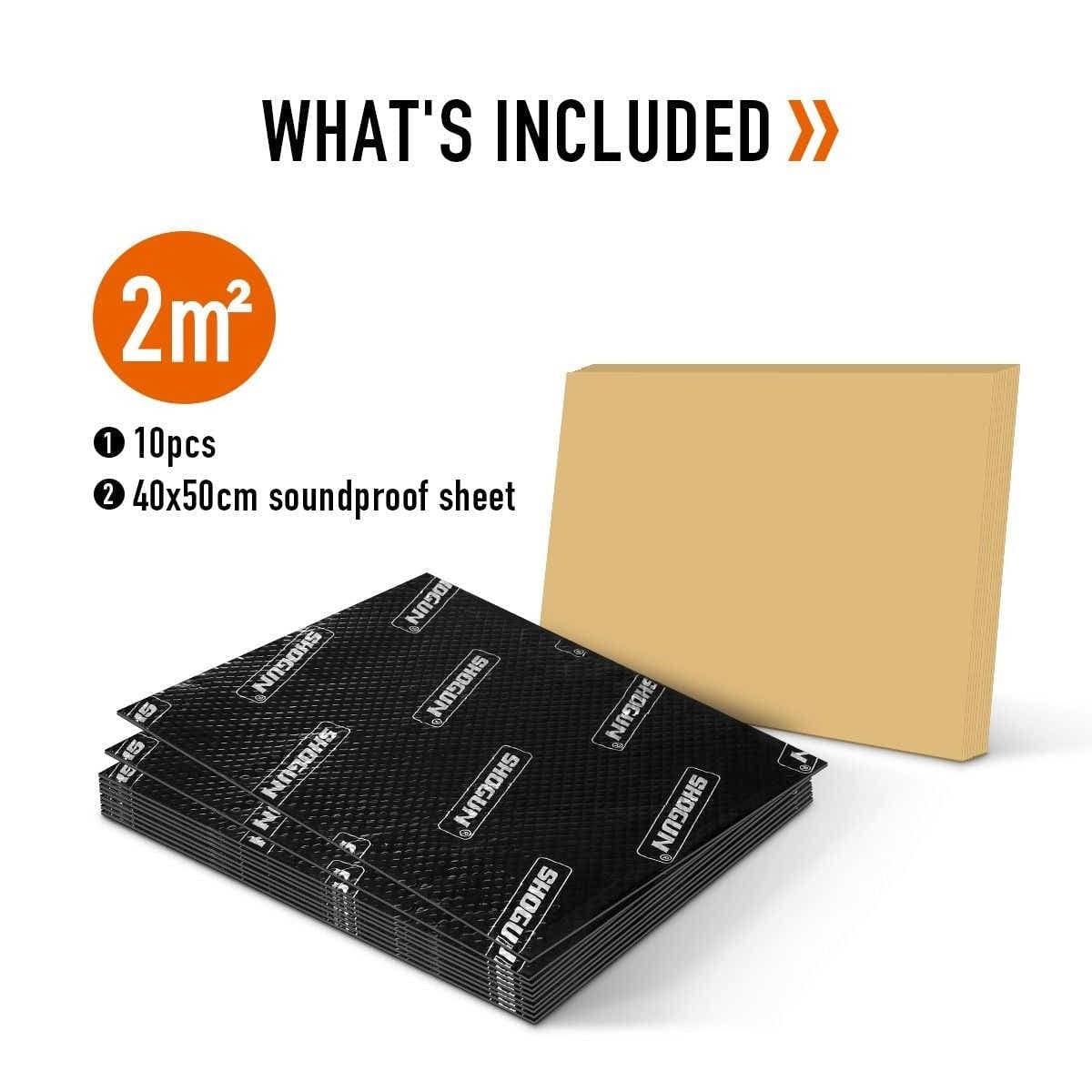 DS BD Butyl Sound Deadener Car Vibration 2.7mm Rubber s 2 Square Meter 10Pcs