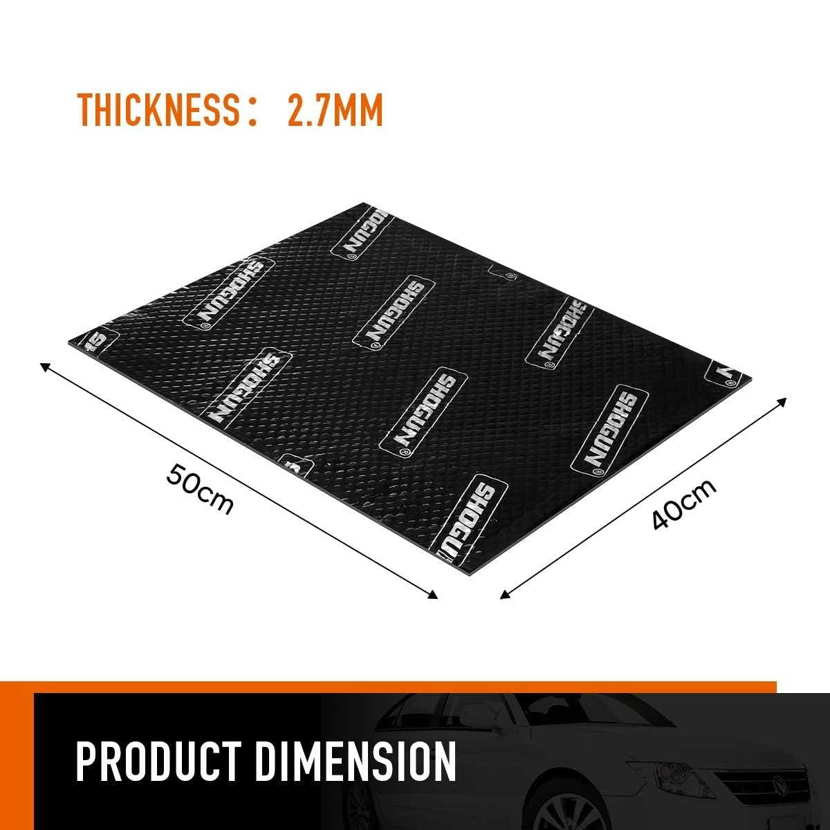 DS BD Butyl Sound Deadener Insulation Car Vibration 2.7mm Rubber 4SQM 20Pcs