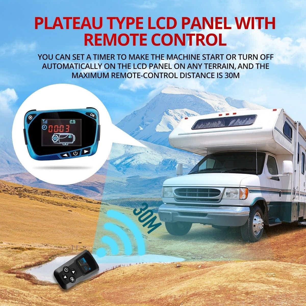 DS BD Diesel Air Heater All-in-One 12V 8KW Parking Car Truck Remote Black Orange