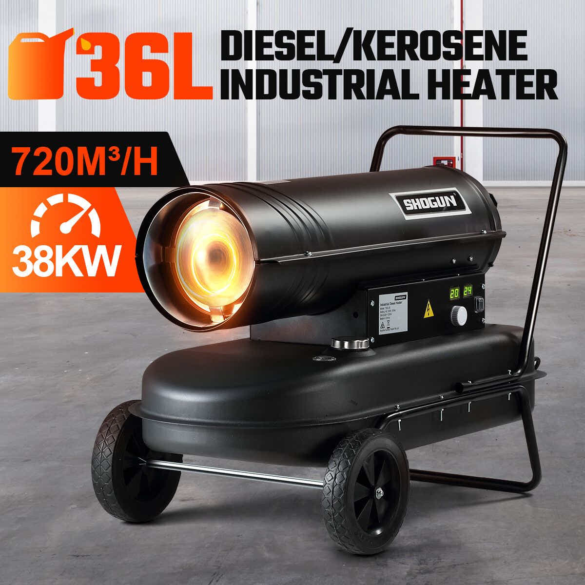 DS BD Industrial Fan Heater 38kW Diesel Kerosene for Workshop Warehouse Shed