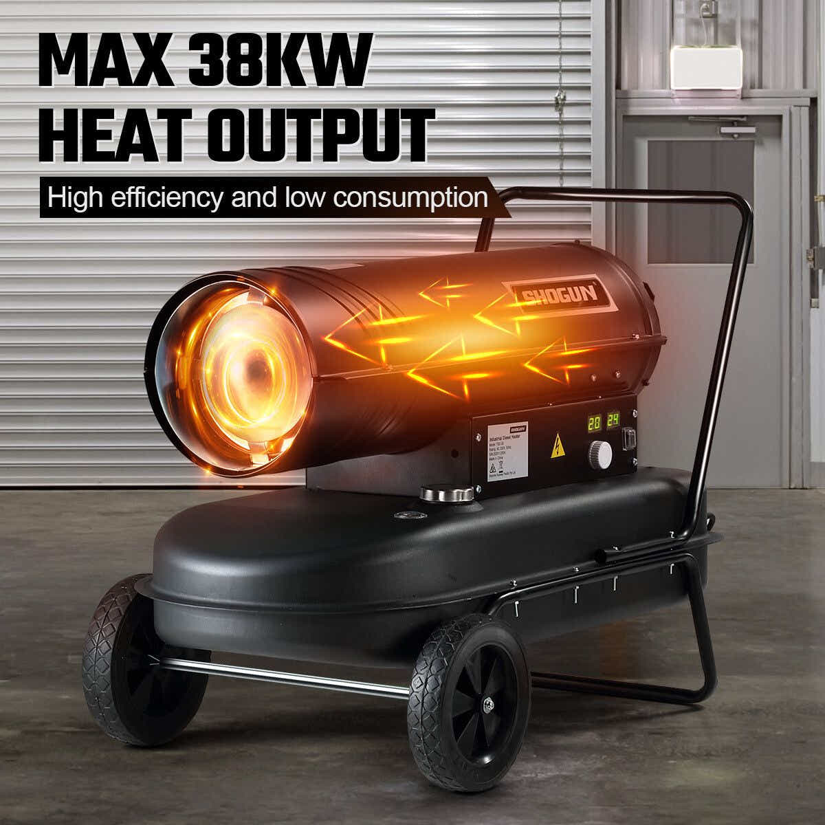 DS BD Industrial Fan Heater 38kW Diesel Kerosene for Workshop Warehouse Shed