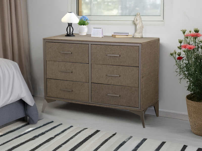 Delani 6-Drawer Lowboy - Brown