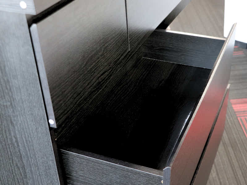 Tiko 5-Drawer Tallboy - Black Oak