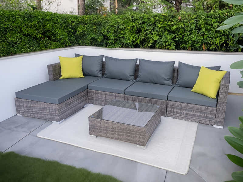 Vicenza Outdoor Corner Set 5 Seater Aluminium frame