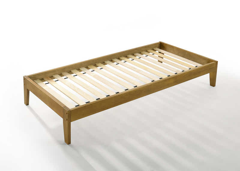 Sovo Oak Bed with Bonnell Mattress Combo - Single