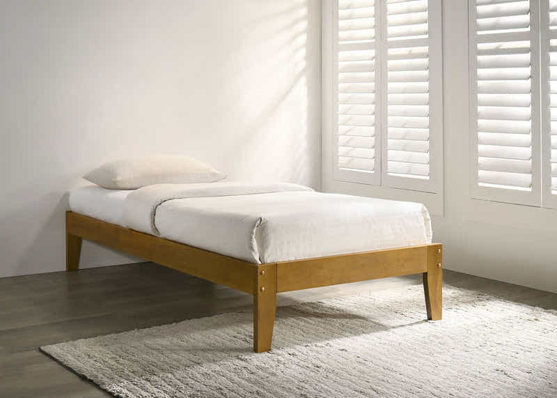 Sovo Oak Bed with Bonnell Mattress Combo - Single