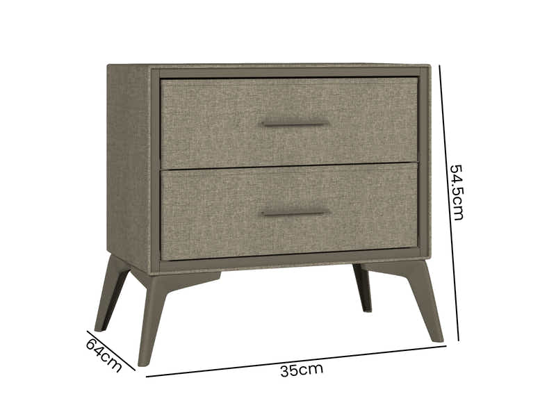 Delani Bedside Table - Brown