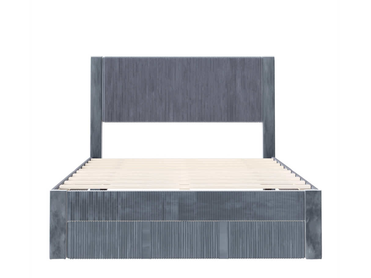Rae Bed Frame With Drawer & Euro Top Mattress B34 - Queen