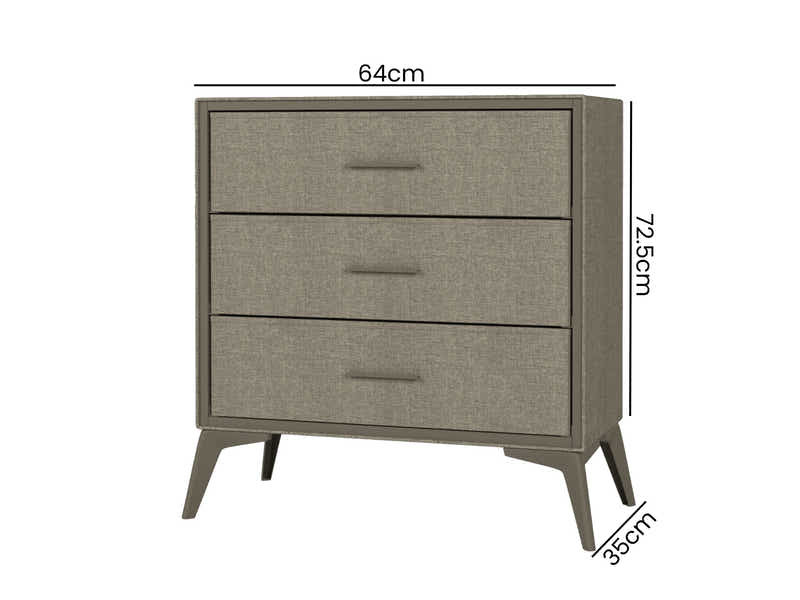 Delani 3-Drawer Chest - Brown