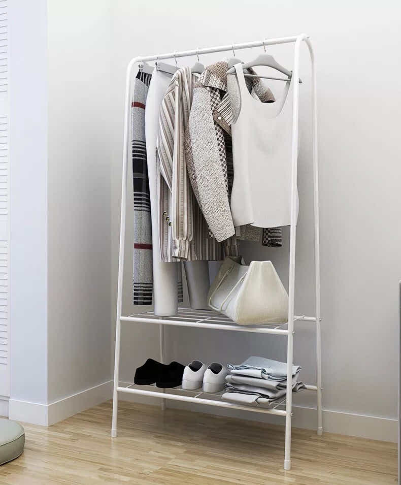 DS BS Entryway Clothes Rack Storage with Shelf