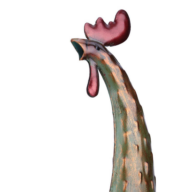 DS BS Metal Sculpture Carved Iron Rooster Home Furnishing