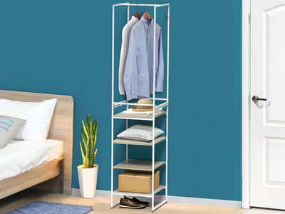 Delani Open Wardrobe with Shelves