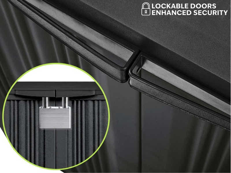 Half-Height Outdoor Storage Cabinet - Black