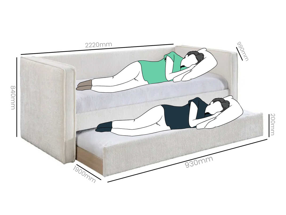 Nevada Pull Out Day Bed - White