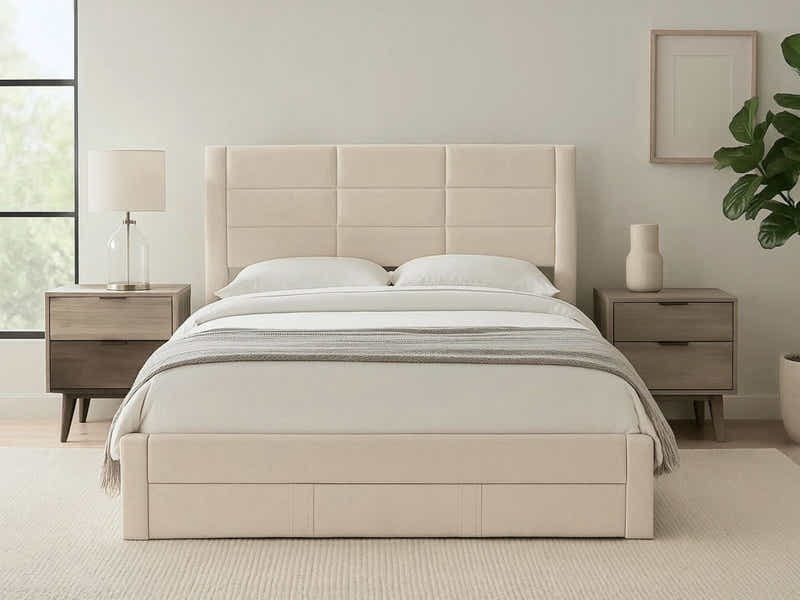 Hernan Bed Frame with Drawer - King