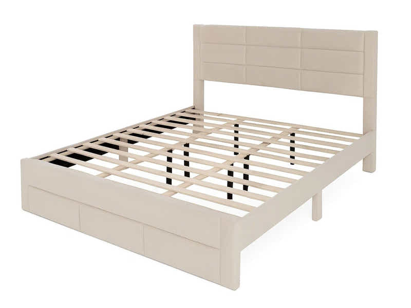 Hernan Bed Frame with Drawer - King