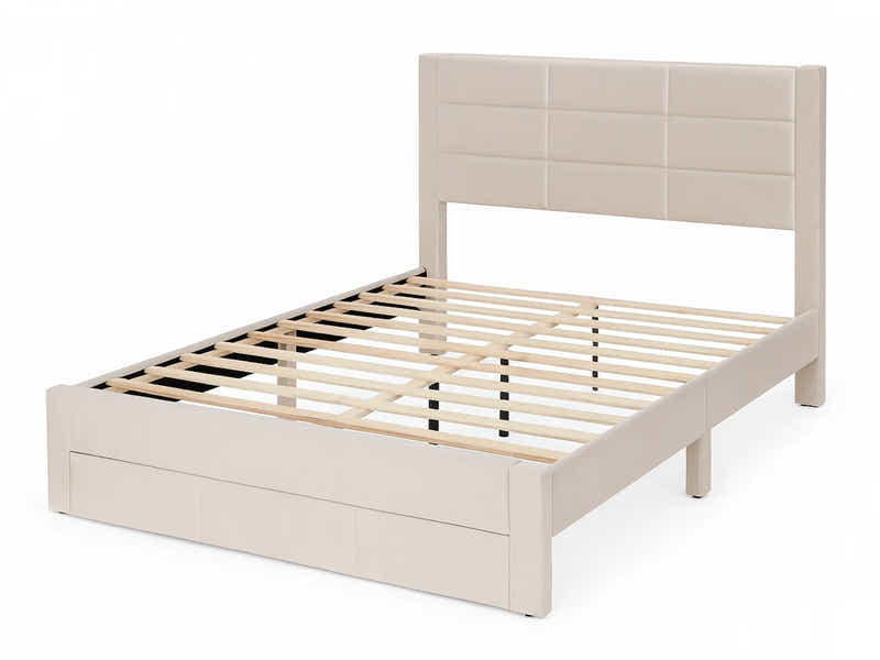 Hernan Bed Frame with Drawer - Queen
