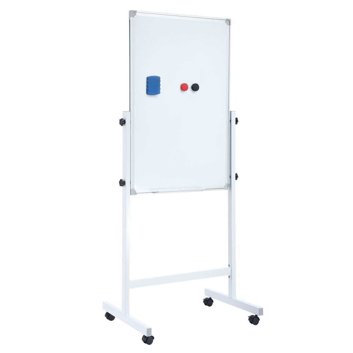 DS BD Double Sided Interactive Whiteboard Mobile White Board Dry Stand 60cmx90cm