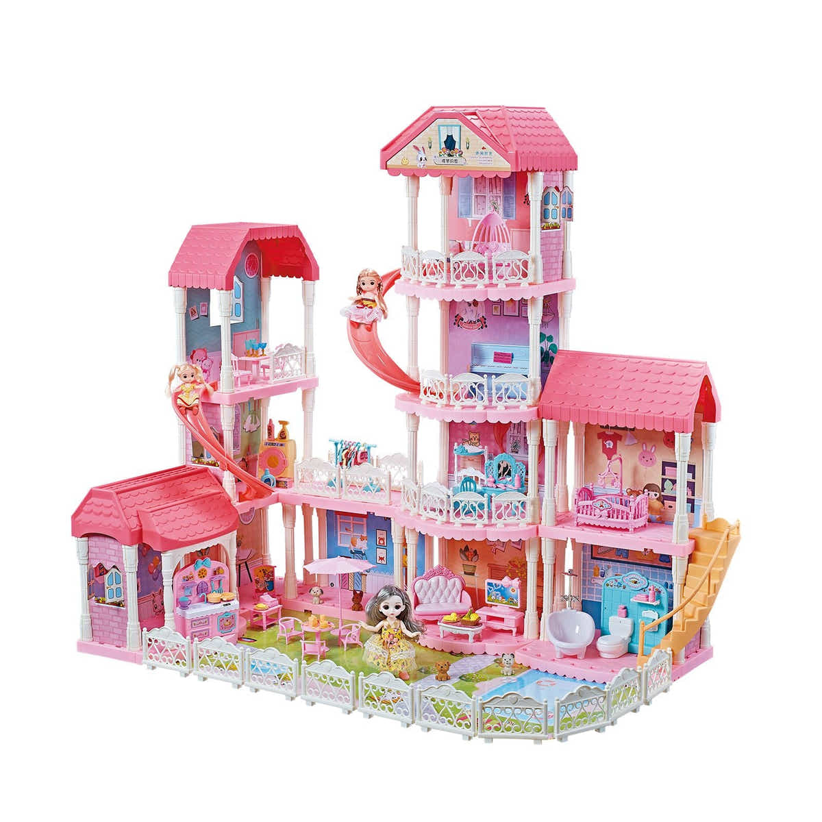 DS BD Doll House Dream Playhouses Toys Dollhouse Music 11 Rooms 4 Stories 93cm