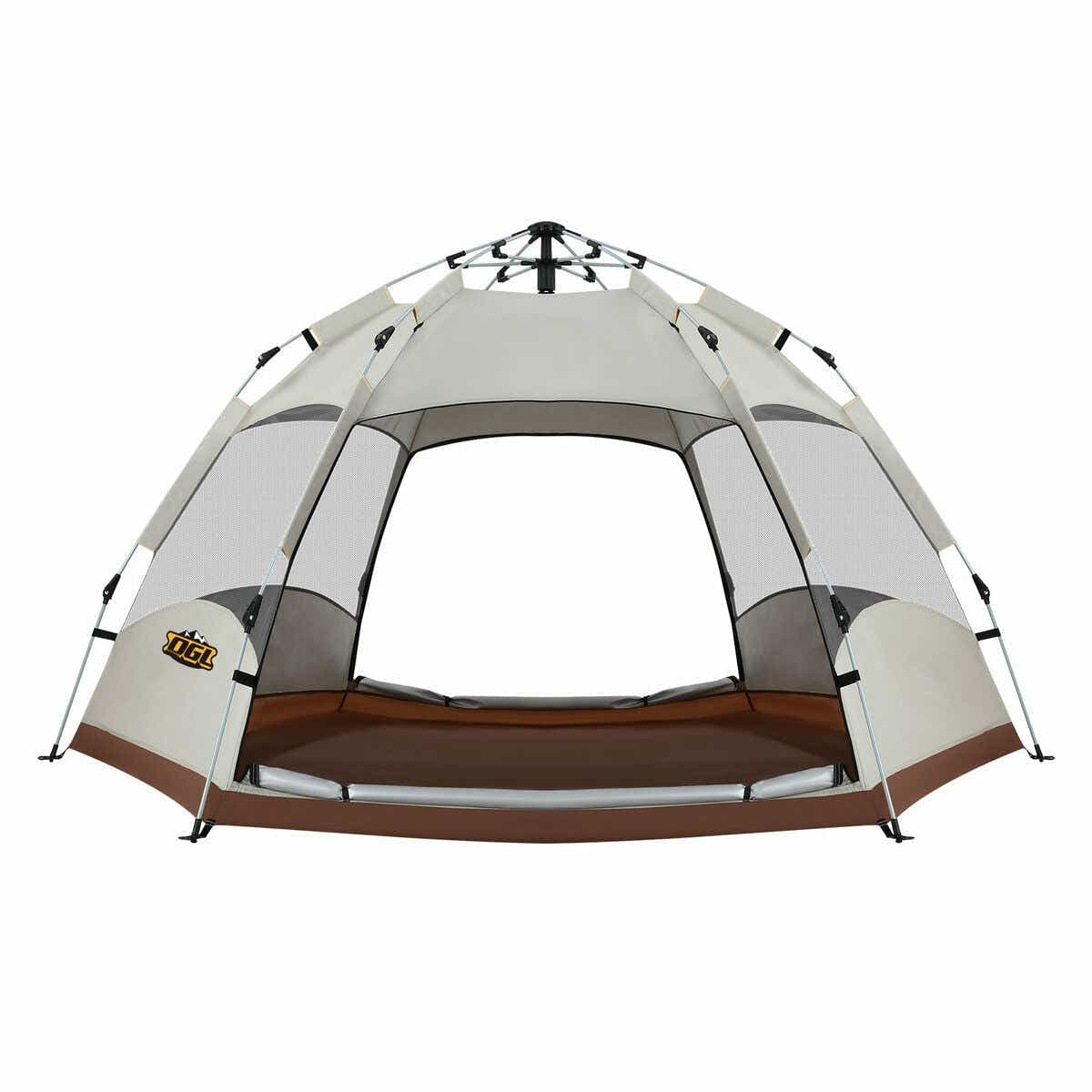 DS BD 4 Man Beach Tent Shelter Camping Pop Up Outdoor 240x240x135cm Creamy White