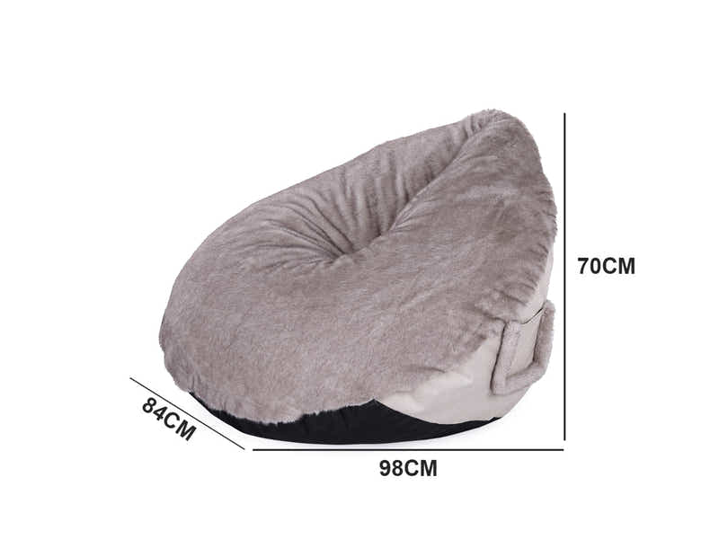 Leaf-Shaped Foam Bag Chair - Brown