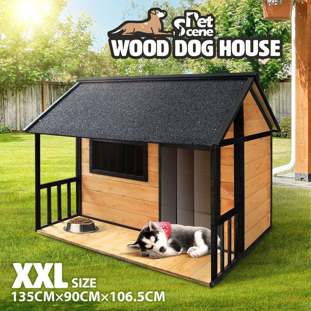 DS BD Petscene XXL Size Dog Kennel Wooden Puppy Home Shelter House Indoor