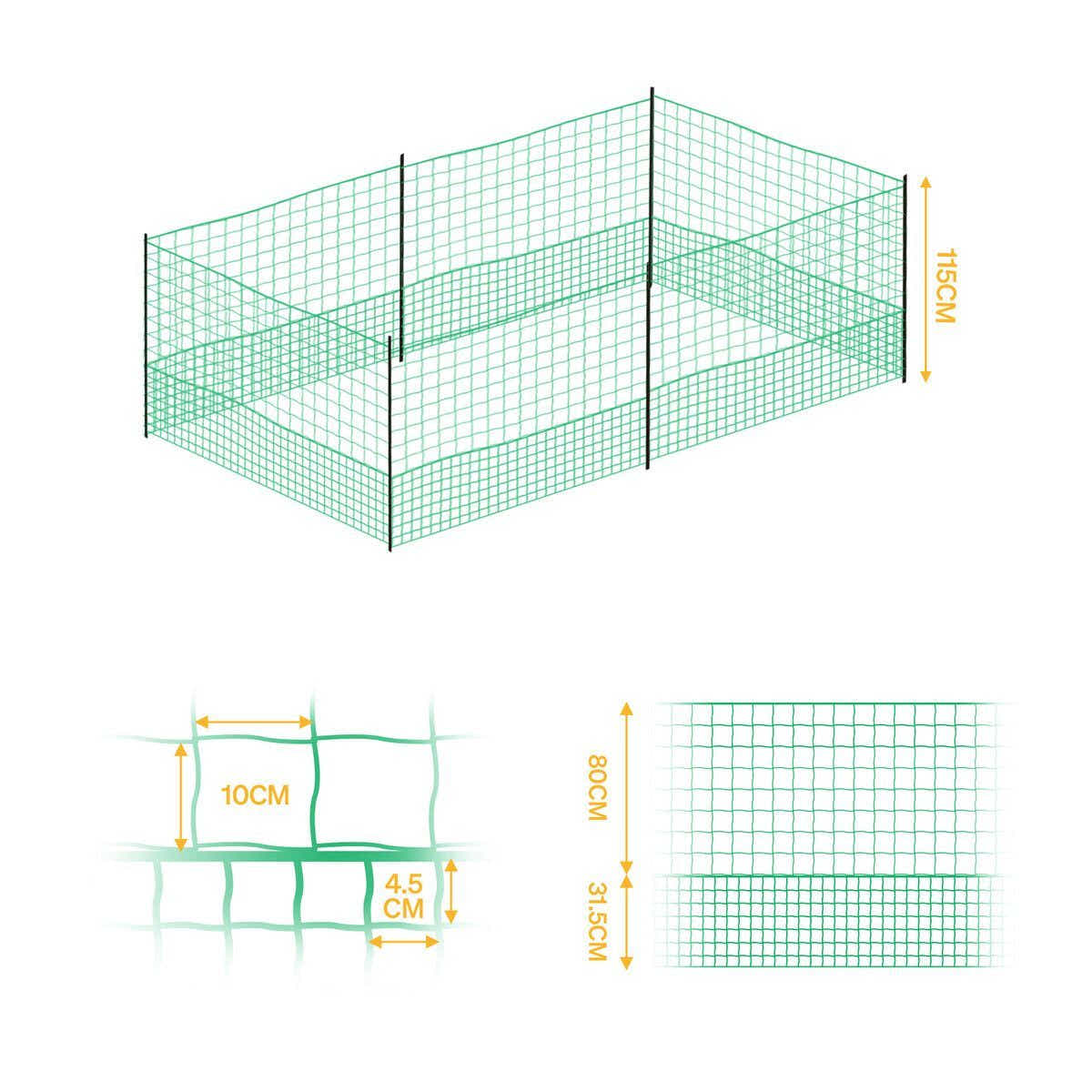 DS BD Chicken Run Pen Fence Duck Breeding Farm House Cage Poultry Mesh Netting