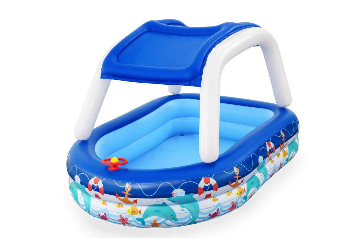 Bestway Family Pool with Canopy 54370 + ZURU X-Shot Fast Fill Hydro Cannon