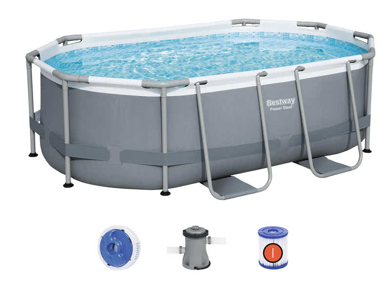 BESTWAY 10FT POWER STEEL SWIMMING POOL 3.05x2m
