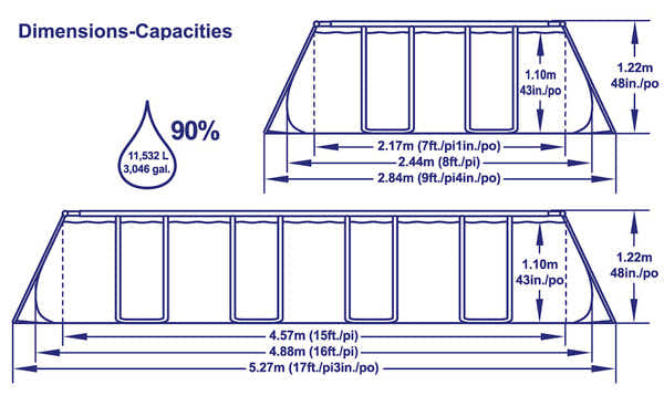 Bestway Power Steel Pool 4.88m x 2.44m