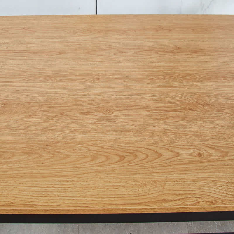 Wooden Dining Table with Metal Legs - 160 cm