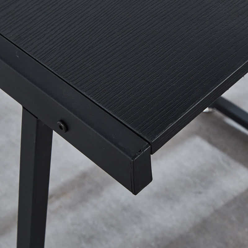 L-shaped Corner Desk - Black