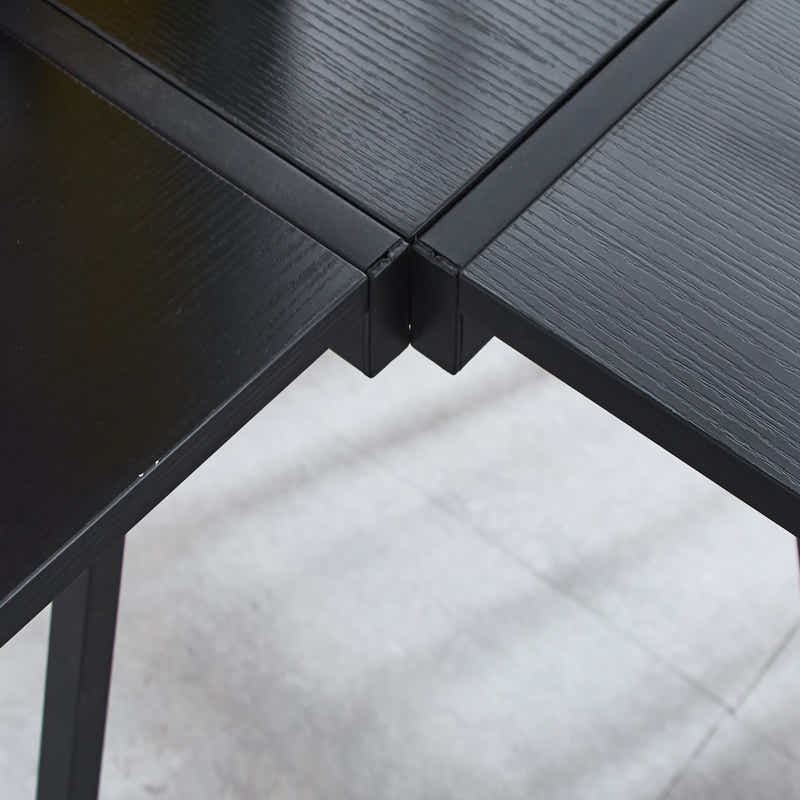 L-shaped Corner Desk - Black