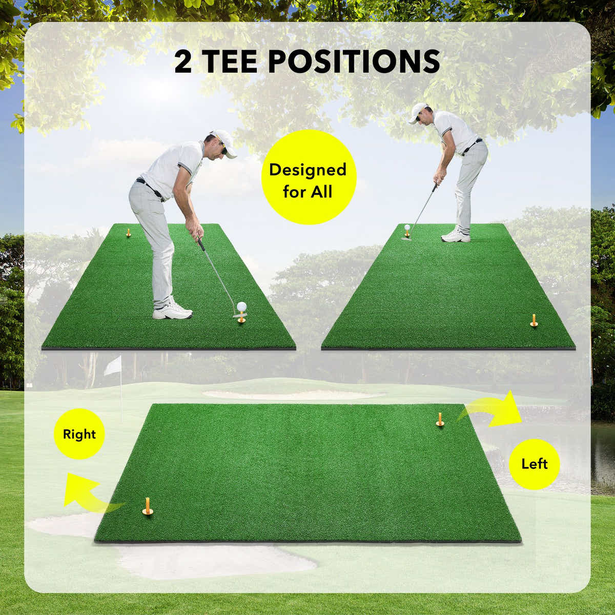 DS BD Golf Putter Mat Practice Hitting Training Putting Chipping Ball Green