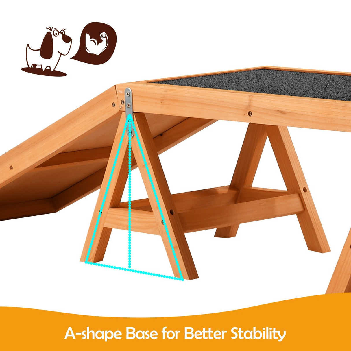 DS BD Dog Agility Ramp Toy Obedience Training Obstacle Course Play Wooden Arch