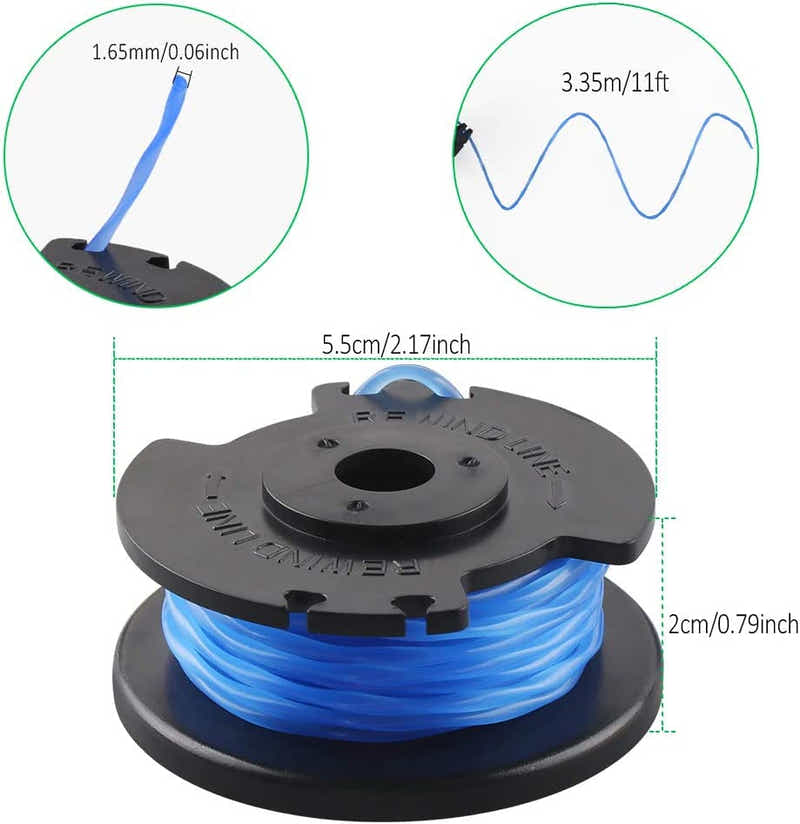DS BS 6 Pack Replacement Strimmer Spools Compatible With Ryobi Trimer
